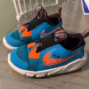 3/$10 Nike Flex Runner 2 Lil PS/TD 'Blue Lightning Total Orange' toddler shoes